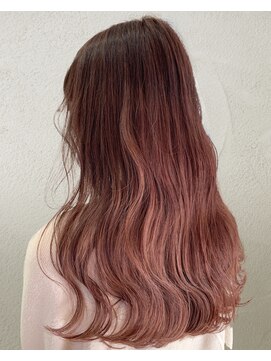 ヘアーズファイン(hair's fine) 20代30代大人可愛い艶感ピンクベージュケアブリーチ