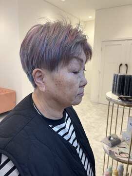 モア 岡崎(more) 【シルバー×桜ピンクメッシュ】ミセス世代/more岡崎店 大山