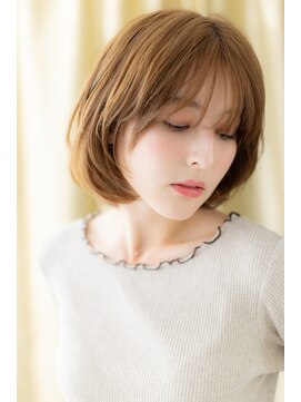 カバーヘア ブリス 上尾西口店(COVER HAIR bliss) オレンジベージュ似合わせカット小顔ショートボブZ上尾30代40代