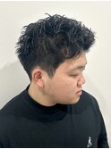 ボックスショートメンズカットショートスタイルカラーパーマ