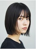イメチェン/美髪/外ハネボブ/ワイドバング/髪質改善/縮毛矯正