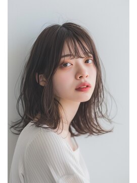 ラナ 新宿(lana) ミディアム/パーマ/バング/ブラウン/【lana hair新宿】