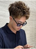 ショートパーマ×ハイライト