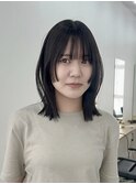 【ami】ミディアム/切りっぱなし/顔まわりレイヤー/四条/河原町
