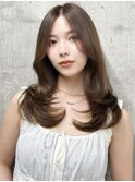 上品艶髪ロング×透明感ブラウンカラー
