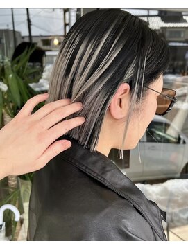 ソウ(SOW.) バレイヤージュ/ハイライトカラー/切りっぱなしボブ