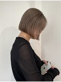 グレージュ×ボブ