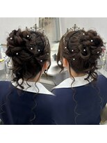 ヘアセットアリエス(aries)&nbsp;高めお団子