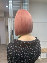 ナンバー ノード 渋谷(N° node) 艶髪ハイトーンピンクベージュボブ髪質改善トリートメント渋谷