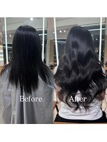 エクステ/シールエクステ専門店/梅田/ヘアセット/ヘアアレンジ/LANDS ANNEX  エクステ&nbsp;黒髪 バージンレミーエクステ80本【大阪 梅田】