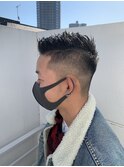 ☆メンズフェードショートレイヤーカットかき上げバング☆