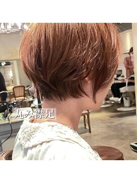 髪質改善と縮毛矯正の専門店 サンティエ(scintiller) 大人可愛い20代30代40代小顔ワンサイドショートボブ丸み前下がり