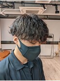 波巻きスパイラルパーマ×Vマッシュ