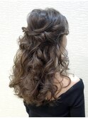 華やかハーフアップ