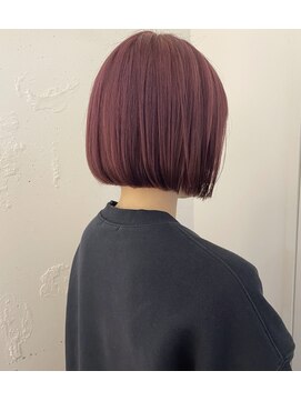 カウチ 板橋本町店(kauti) 切りっぱなしボブ×カシスピンク