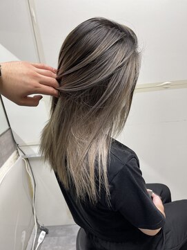 ラフ(LAFF) #バレイヤージュ#グレージュカラー#ボブウルフ#ココアベージュ