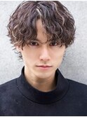 ハイライト/マッシュパーマ/ウルフ/アッシュブラック[横浜駅]
