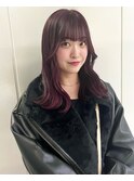 葡萄色 ミディアム 暖色カラー