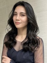 オーロ(ORO) ボブルフ ワンレン 小顔くびれヘア ネビージュ