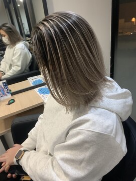 ラフ 難波店(LAFF) #黒髪#ボブルフ#ネビージュ#小顔#ワンレン