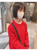 透け感カラー×プツンとボブ