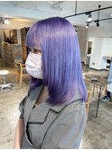 ブルーラベンダーパープル/ハイトーンカラー/ケアブリーチ名古屋