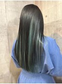 インナーカラー×ミントグリーン