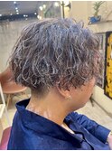 メッシュハイライトスパイラルパーマツイストパーマツーブロック