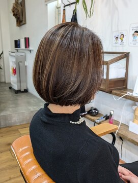 カンシャル(Kanshall) ボブ30代~50代グレイカラー白髪染め白髪ぼかし