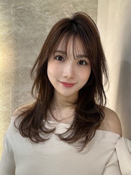 ロンド ルージュ 銀座店(Lond rouge) ミニウルフレイヤーカット顔周りカット前髪カット韓国ロング銀座