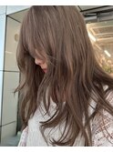 ベージュグレージュハイトーンケアブリーチカラー