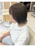 【ブリーチ無し】赤みを抑えた透明感抜群なオリーブベージュ◎