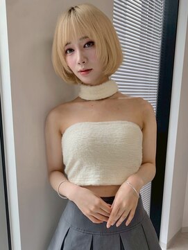 ユーフォリア 新宿店(Euphoria) ☆ヌーディカラー/小顔ヘア/大人ボブ/前下がりレイヤーボブ