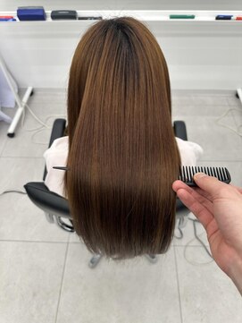 エイクス ヘア デザイン×美髪クリニック 千葉(AQs hair design) くびれヘア/アプリコットオレンジ/夏/髪質改善[千葉駅]