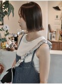 『小顔に見えるボブ』シースルーバング/顔まわりカット