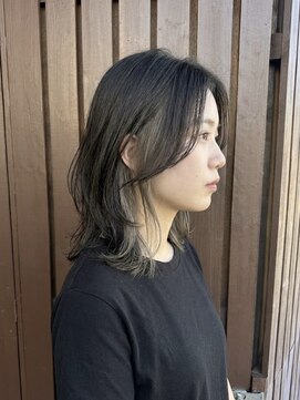 フィールエー 南原町店(feel.a) 【グレージュウルフ】ミディアム