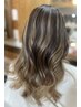 【透明感×立体感】ハイライト（ロングヘアー）×全頭イルミナカラー￥13200