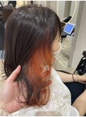 イヤリングカラー★オレンジ