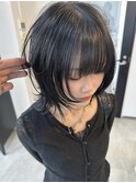 ☆ウルフカット×ブルーブラック