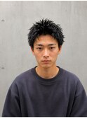 スパイキーショート×ピンパーマ