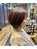 シャインヘアフラッペ 新百合ヶ丘2号店(Shine hair frappe)&nbsp;Shine hair frappe  大人可愛い丸みショートボブ/艶ブラウン