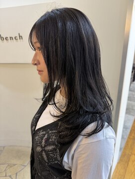 ベンチ 千葉(bench) 【ナチュラルレイヤー×ラベンダーグレー(ブリーチ履歴有り】