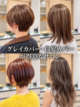 ネオリーブサイン 大森店(Neolive sign)の写真/【白髪ぼかしカラー+トリートメント￥13000⇒￥7800~】気になる白髪もファッションカラ-のように明るく染まる