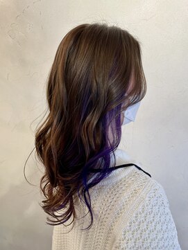 ベレッタ 楠葉店(veretta.) インナーパープルカラー 喜多朝也/30代/40代/50代/髪質改善