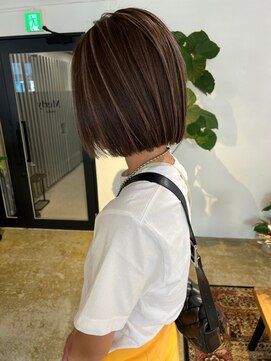 メリー オオサカ(Merly Osaka) 相性◎コンパクトボブ×大人ハイライト_natural brown beige_
