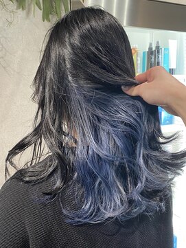 ゼスト クレス(ZEST Cres) 【立川CRESまなと】ペールブルーインナーカラー