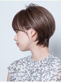 小顔ショート/大人女性向けサロン/白髪カラー
