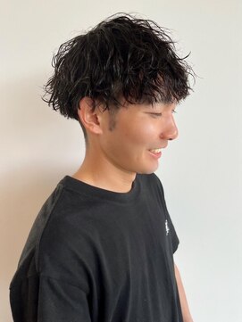 トップヘアーヒルズ 安城(TOP HAIR HILLS) パーマ男子になりましょう！/アッシュブラック/前髪パーマ