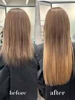 リリー(Lilley)&nbsp;【lilley 稲永麻衣】エクステ+ブリーチカラー+天神韓国ヘア