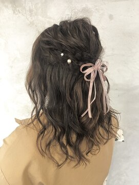 レオニード 表参道(LEONID) 岡田≫結婚式お呼ばれハーフアップアレンジ